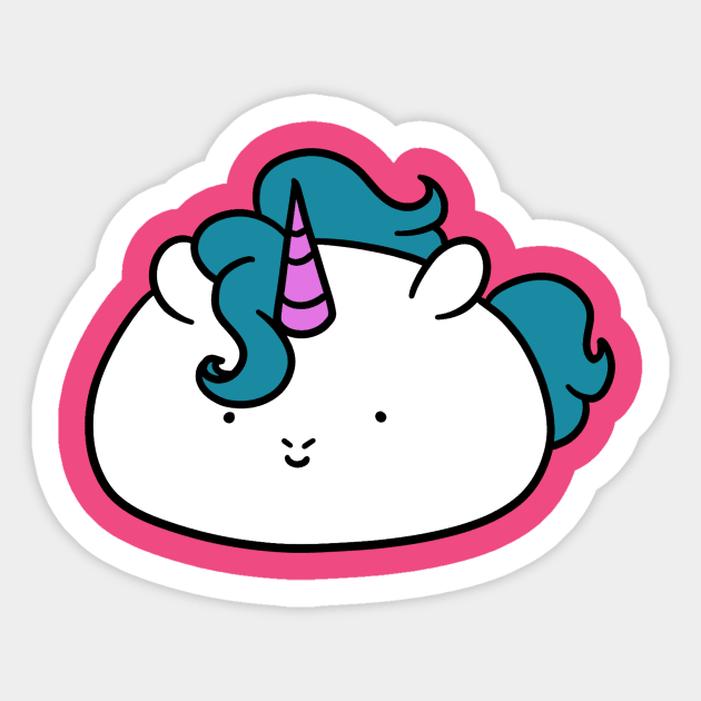 Unicorn Blob Sticker by saradaboru